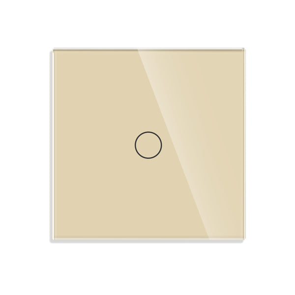 Vetria mechanische dimmer goud — Vetria glazen schakelmateriaal